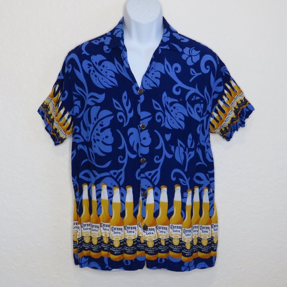 Corona* Men's Short Sleeve Button Down Straight Hem Chest Pocket‎ Shirt~ Medium